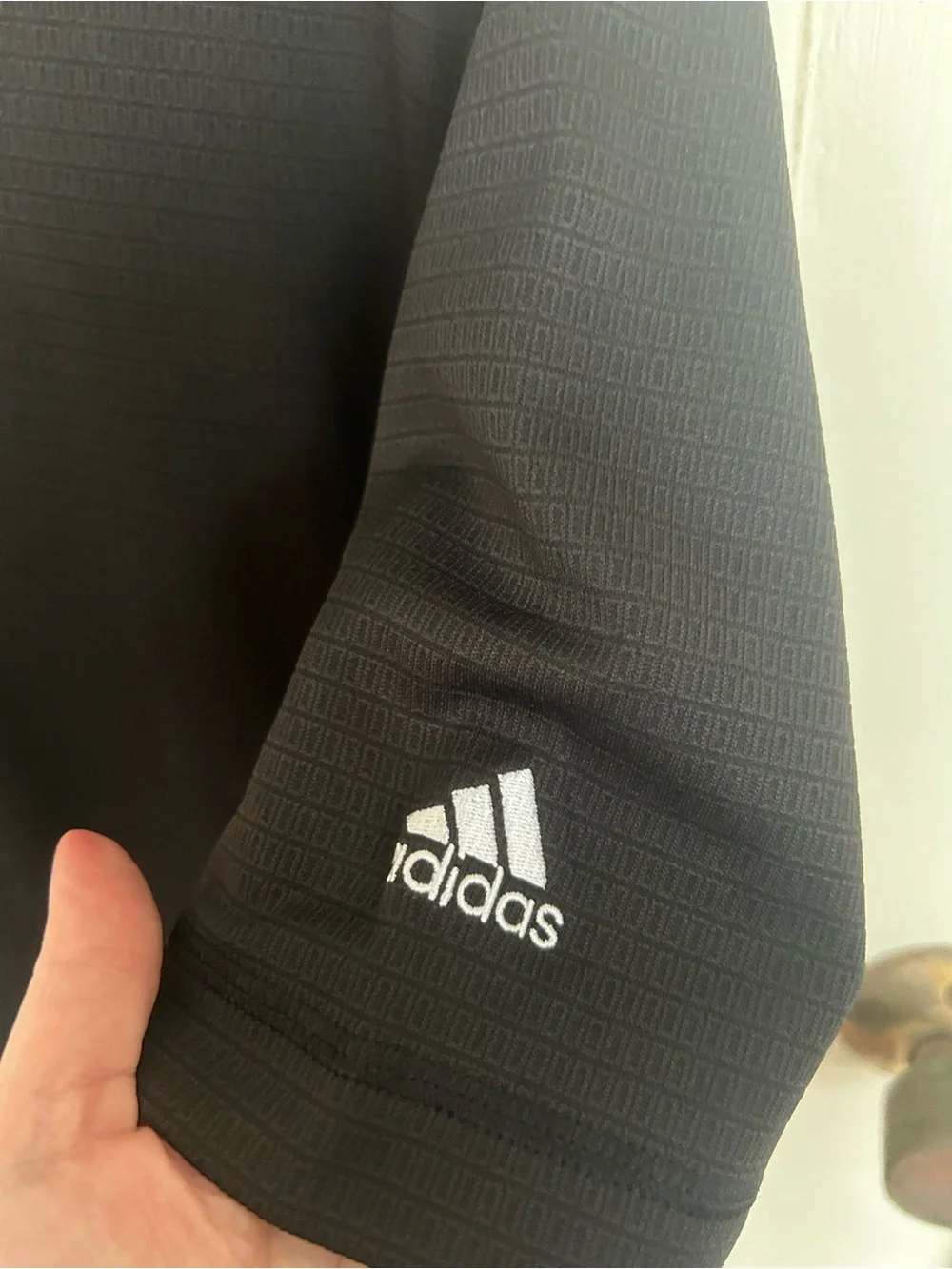 adidas Black Men’s Short-Sleeve Polo